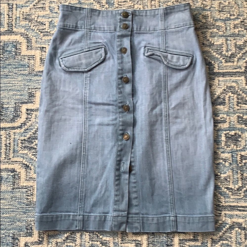 7 for Mankind Denim Skirt